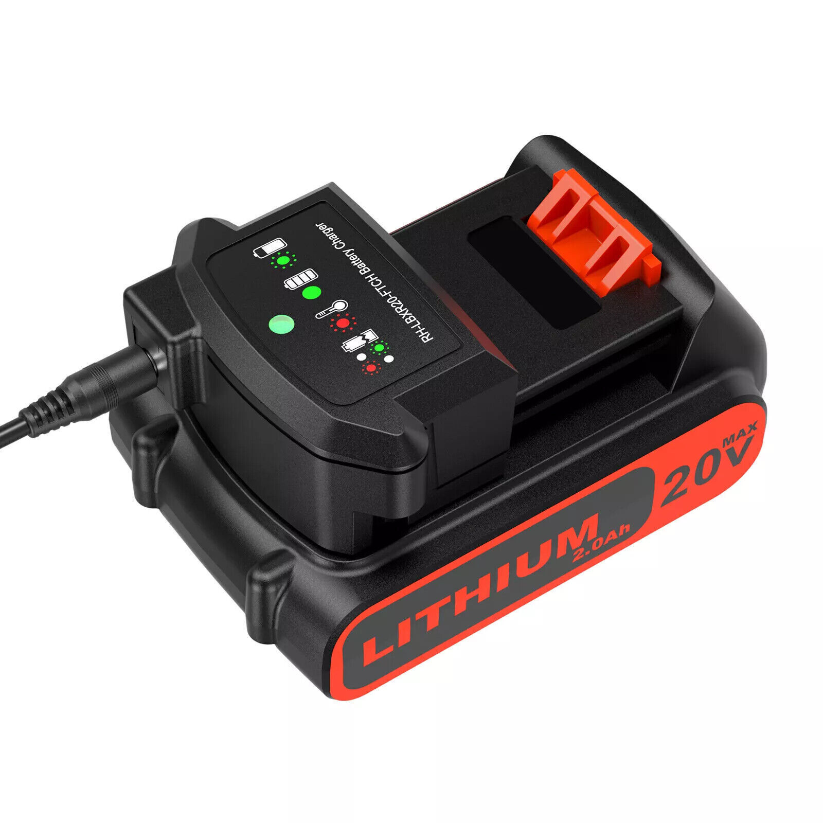 Charger For Black and Decker 18V-20V Li-ion Battery LCS1620 LBXR20 LB20 LBX4020