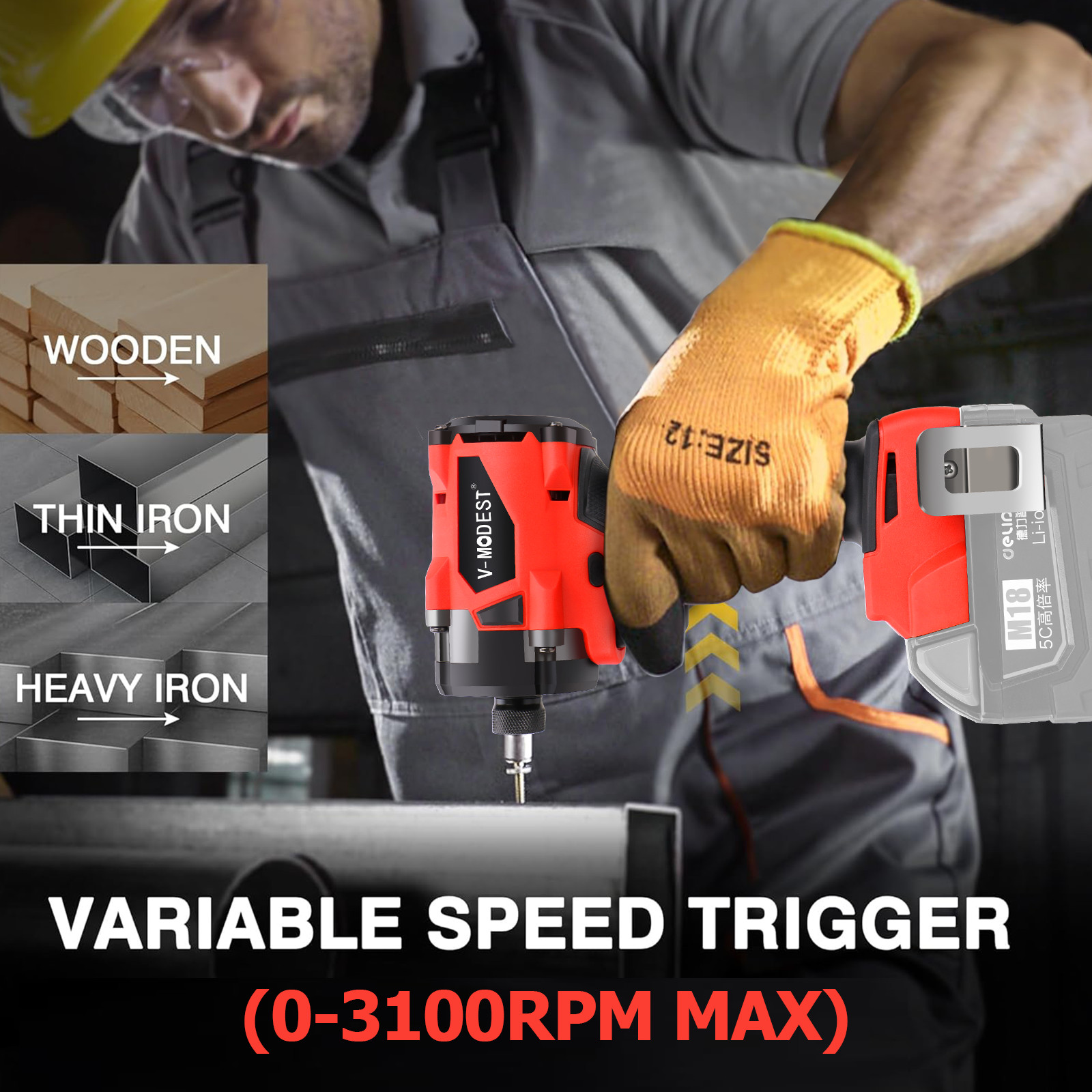 Compatible Milwaukee M18 Lithium-Ion Cordless 1/4″ Hex Impact Driver Brushless
