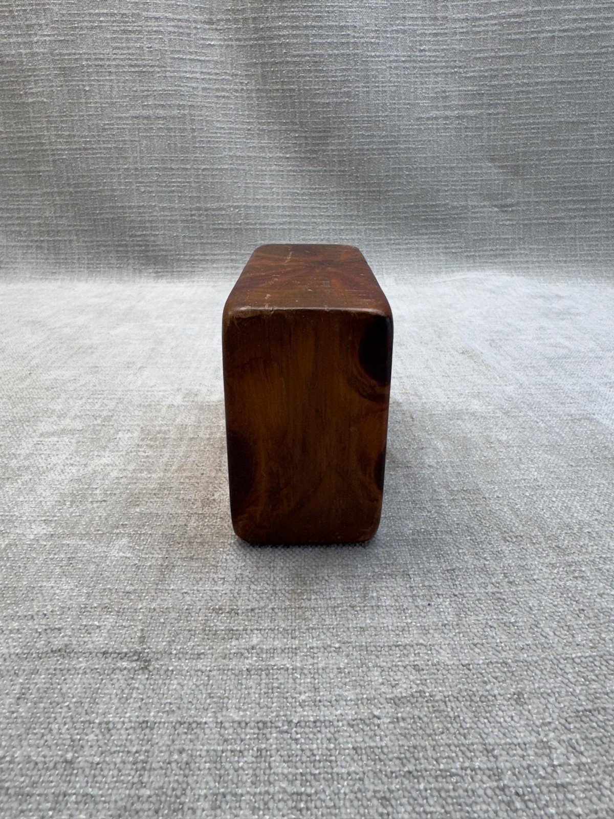 Brown Wood Bumper Block Small Rectangular Rustic Primitive Freestanding Decor