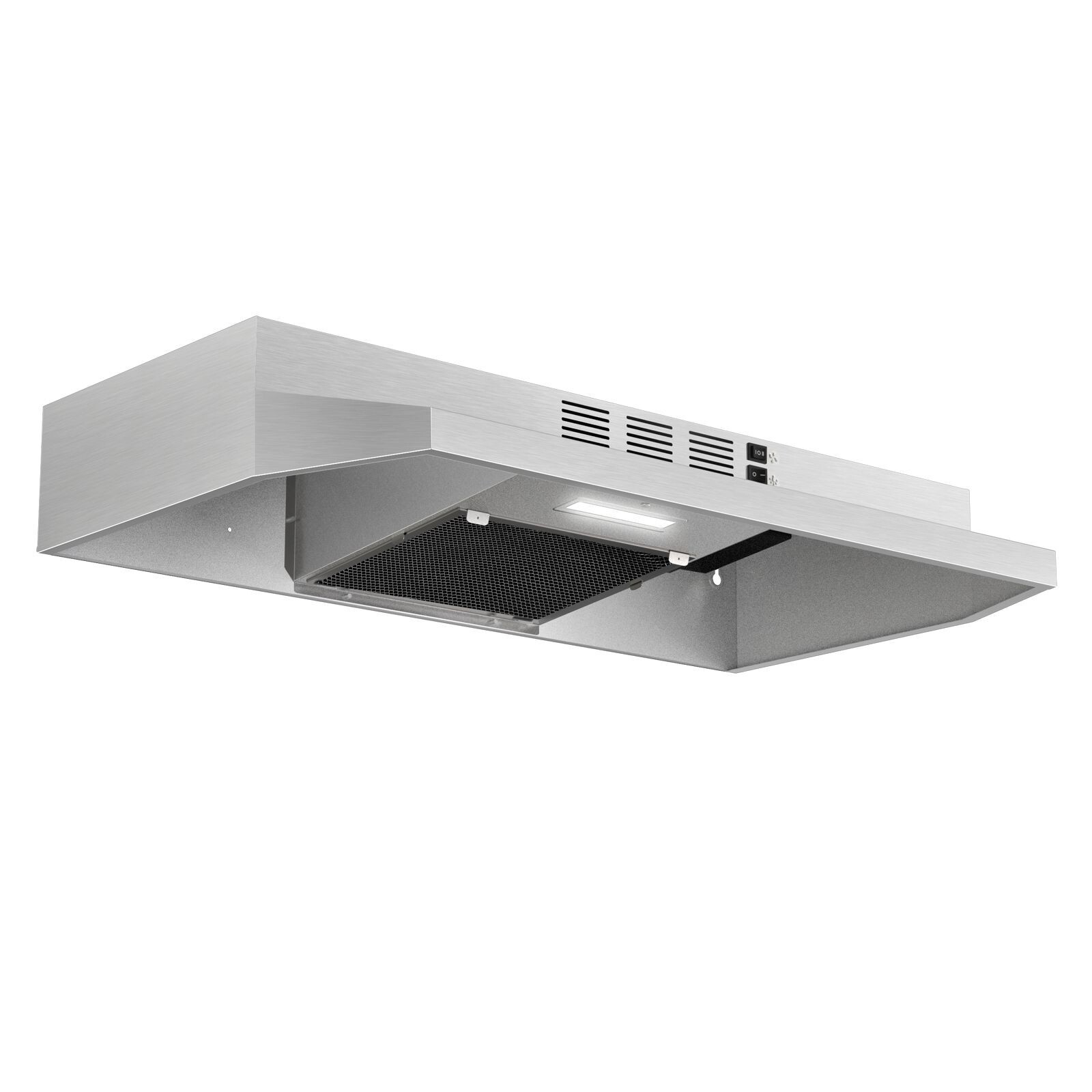 30in Kitchen Under Cabinet Range Hood 280CFM Convertible Stainless Steel LED New
