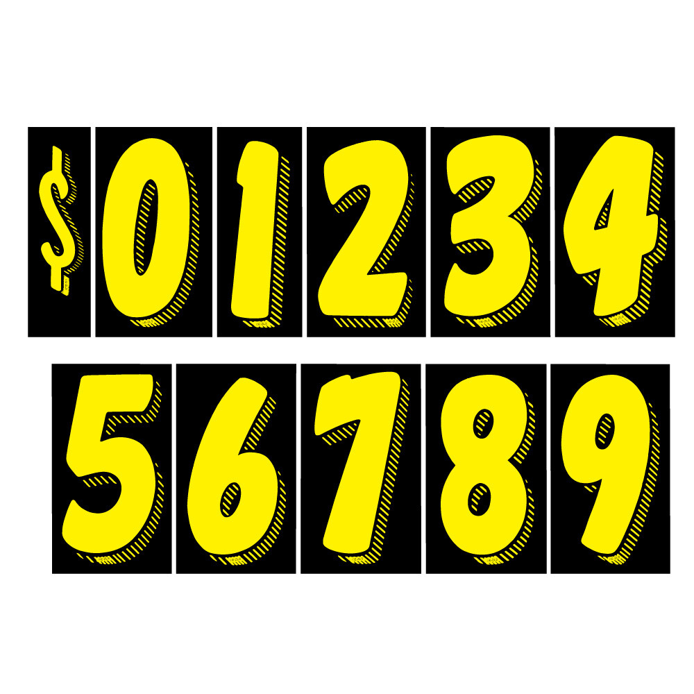 Car Dealer Windshield Stickers 13 Dozen Pricing Numbers 7.5 Inch Dealership Tags