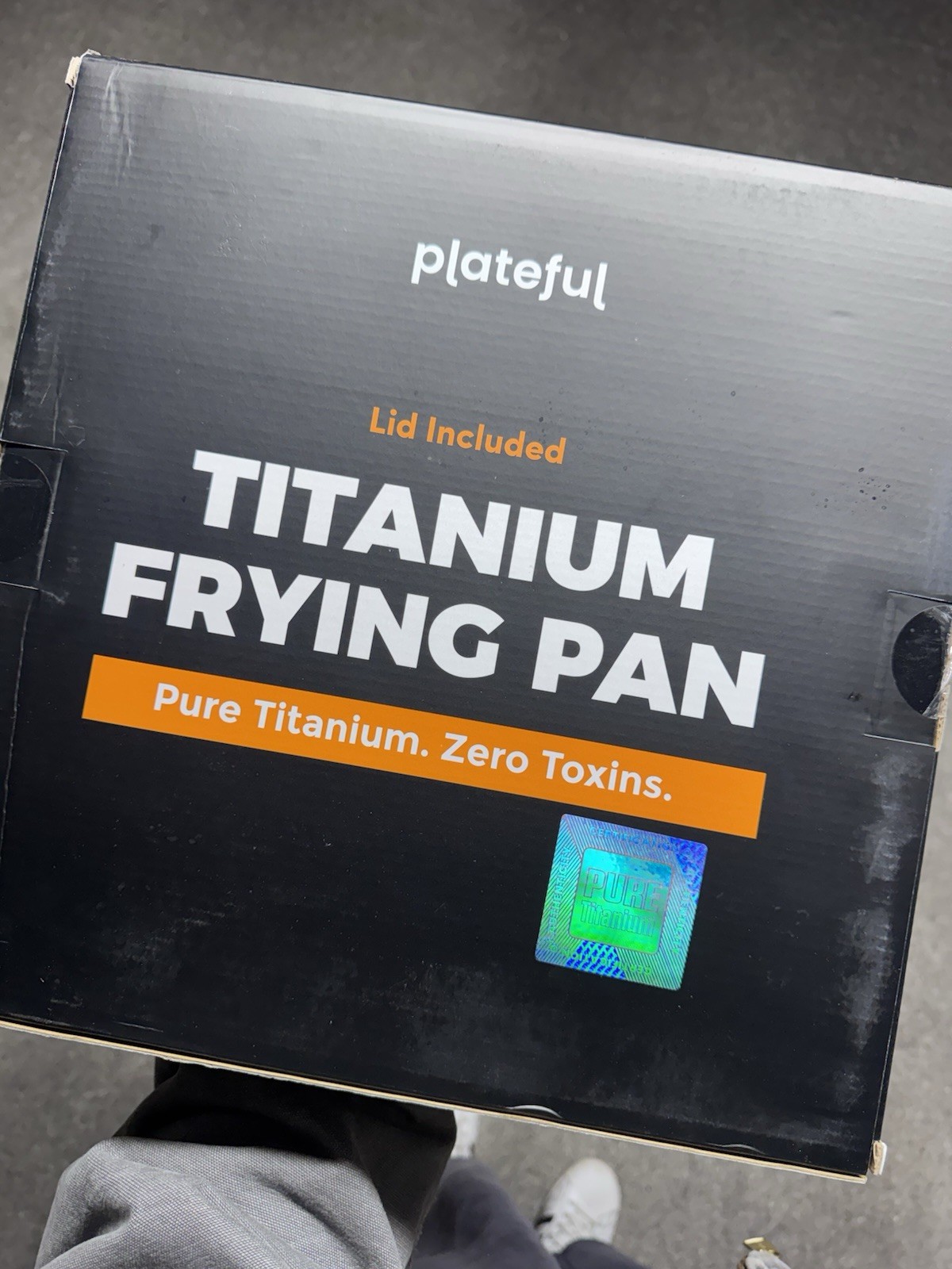 Plateful 12 in Titanium Frying Pan w/ Lid, Dishwasher Safe, Oven Safe 450°F