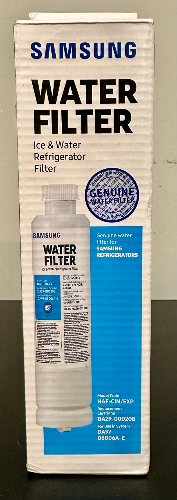 Samsung Water Filter Replacement DA29-00020B *NEW IN BOX*