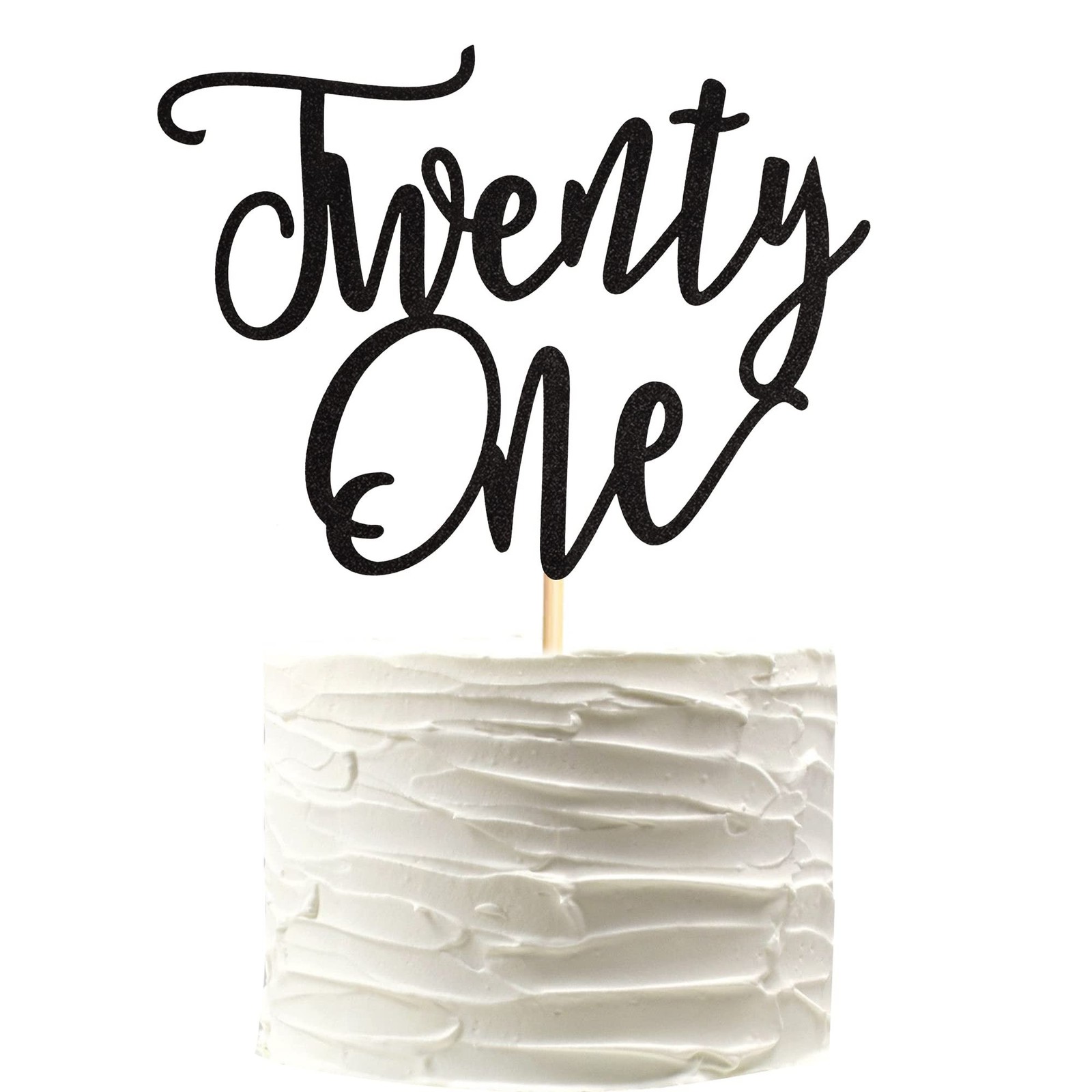 1Pc Twenty One Cake Topper – 21st Happy Birthday Cake Decorations, 21 Birthda…