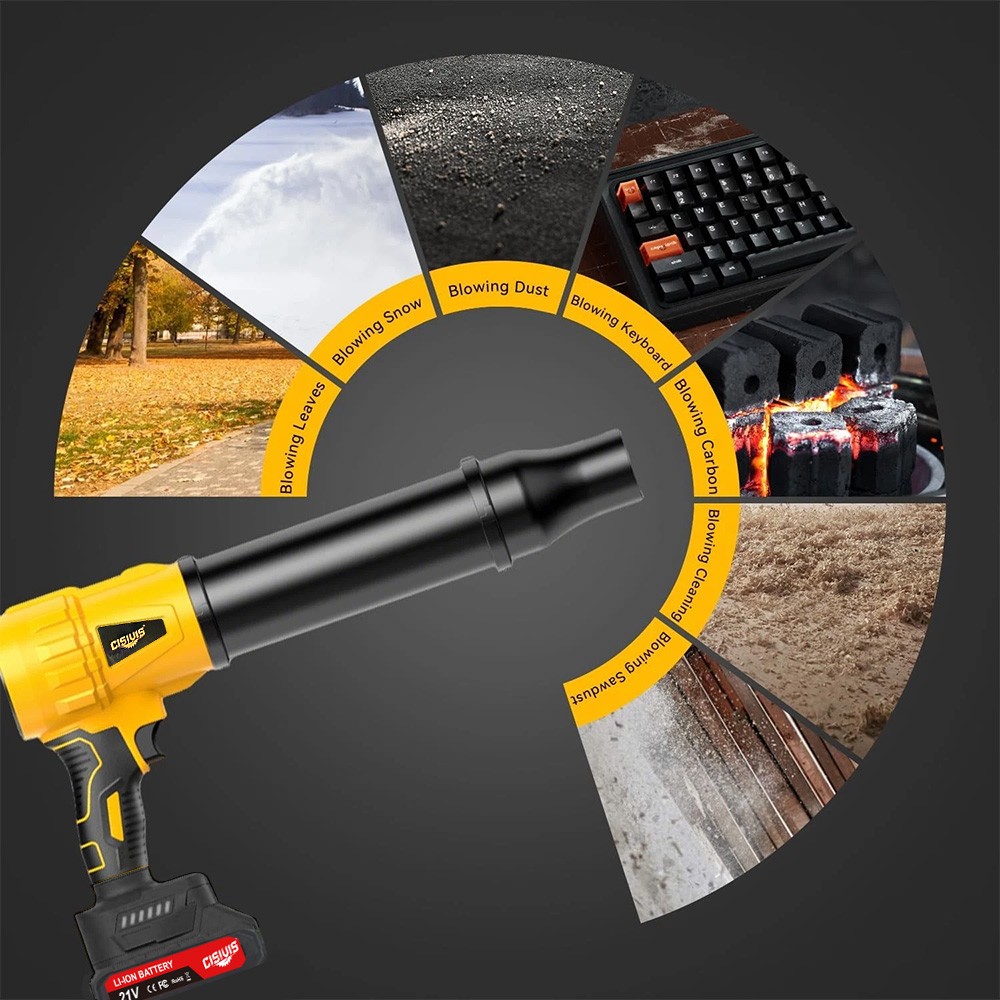 Electric Cordless Leaf Blower, 30000 RPM Motor, 2 Batteries Handheld Lightweight