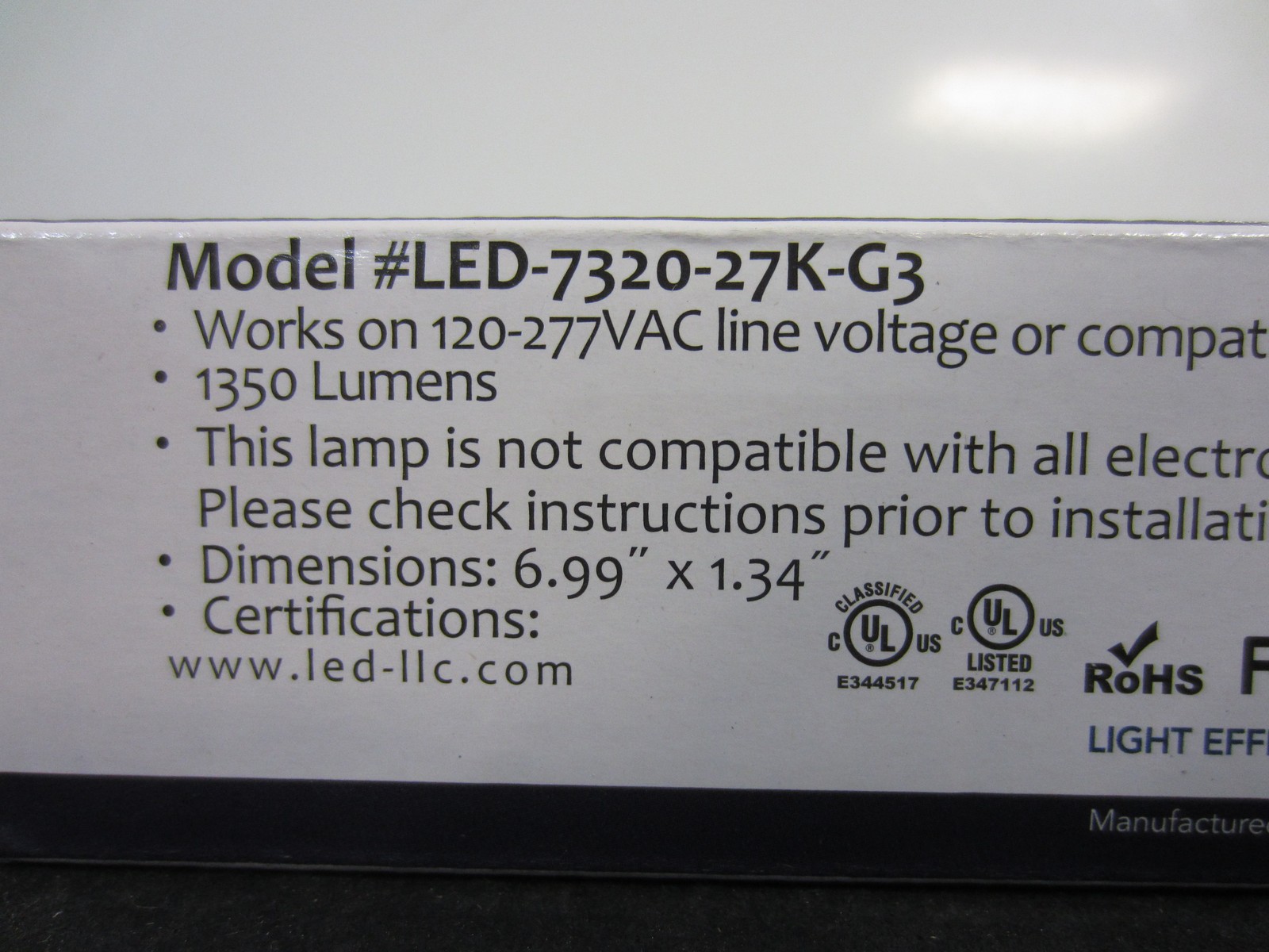 LIGHT EFFICIENT DESIGN LED-7320-27K-G3 10 Watt LED Horizontal – Lot of 4 Pcs
