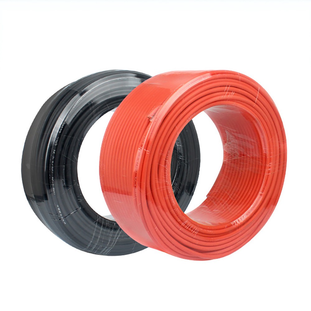 10AWG Black+Red Solar Panel Extension Cable 6.6FT-20FT Female & Male Connectors