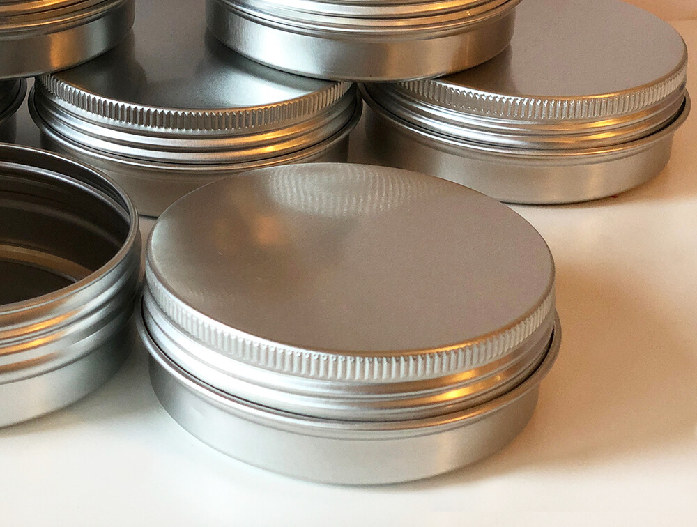 Aluminum Round Metal Tins,Storage Jar Candle Lip Balm Cosmetic Sample Containers