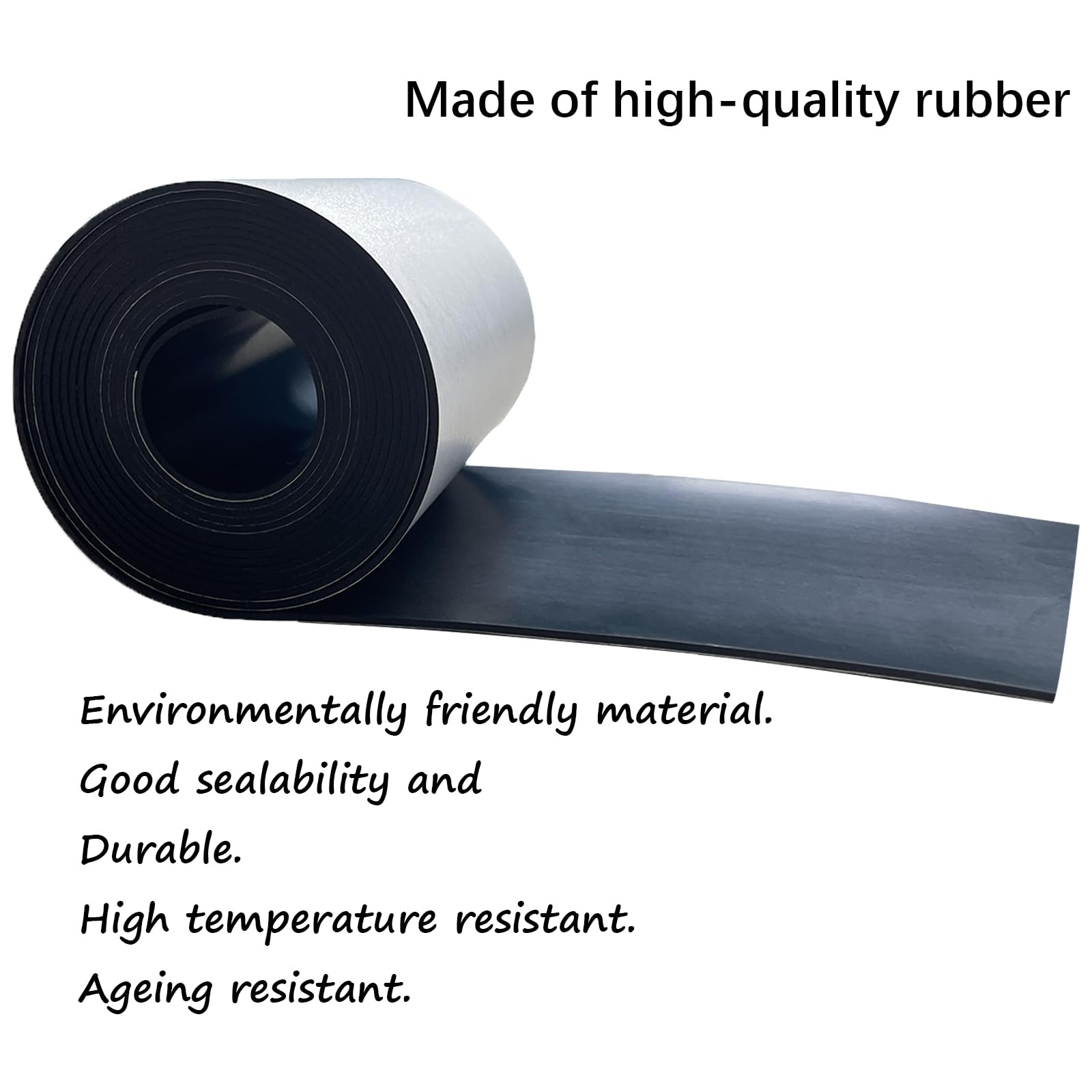Salimhib Solid Rubber Sheet with Adhesive 1/16 (.062)” Thick X 4″ 4″X10’X1/16