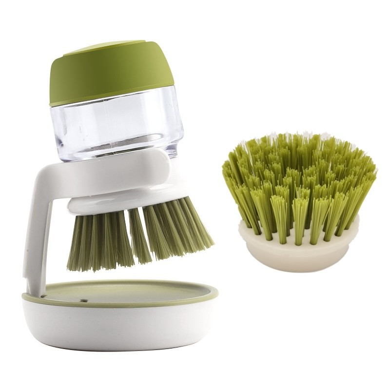 Soap Dispenser with Dish Brush & Storage Bracket, Easy to Clean Kitchen Utensils