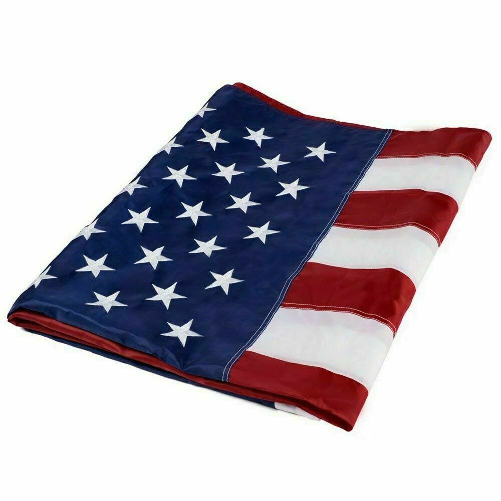 American US Flag Heavy Duty Nylon Double Stitching Embroidered USA Banner Flags