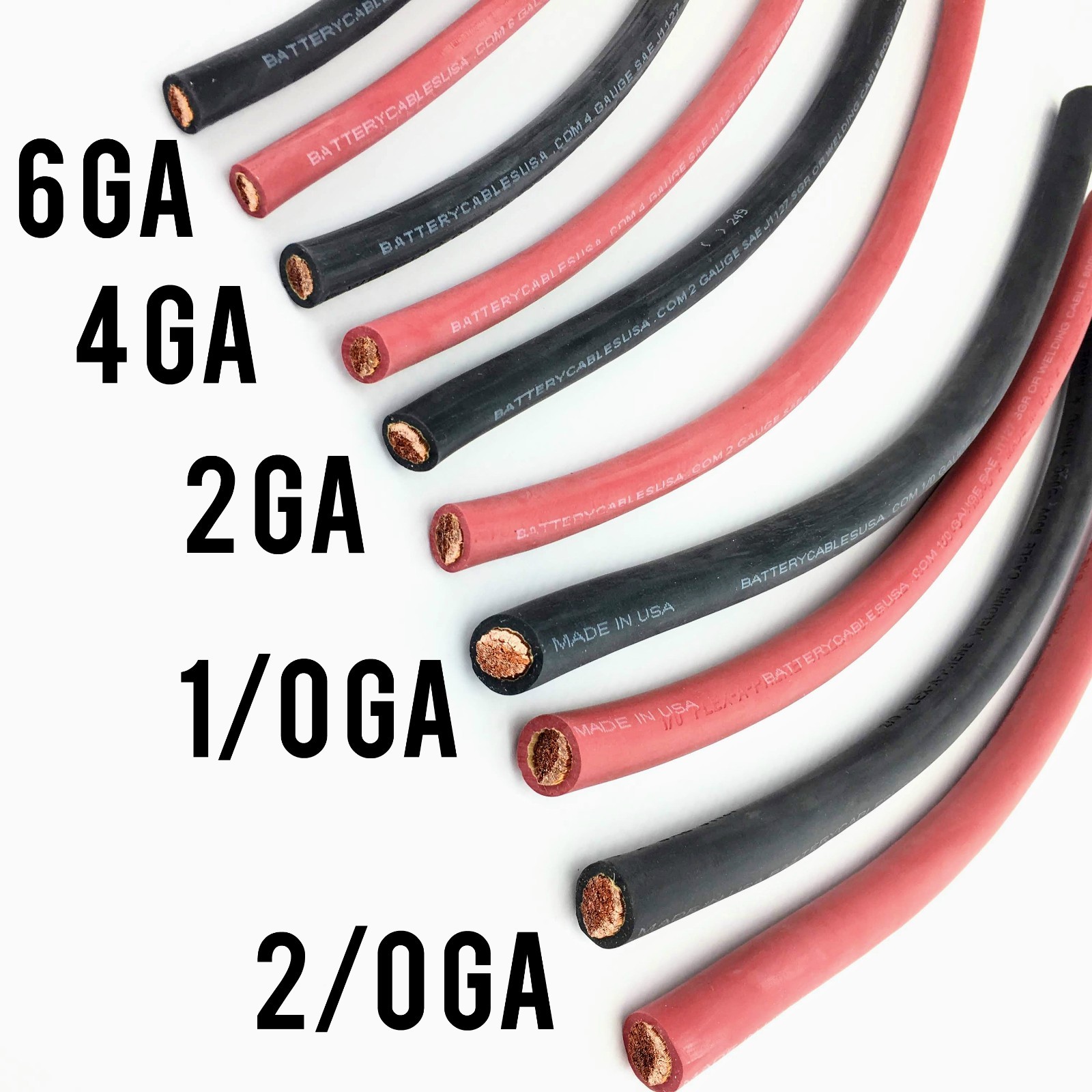 Welding Cable Flexible Rubber SGR Battery Cable SAE J1127 Pure Copper – USA Made