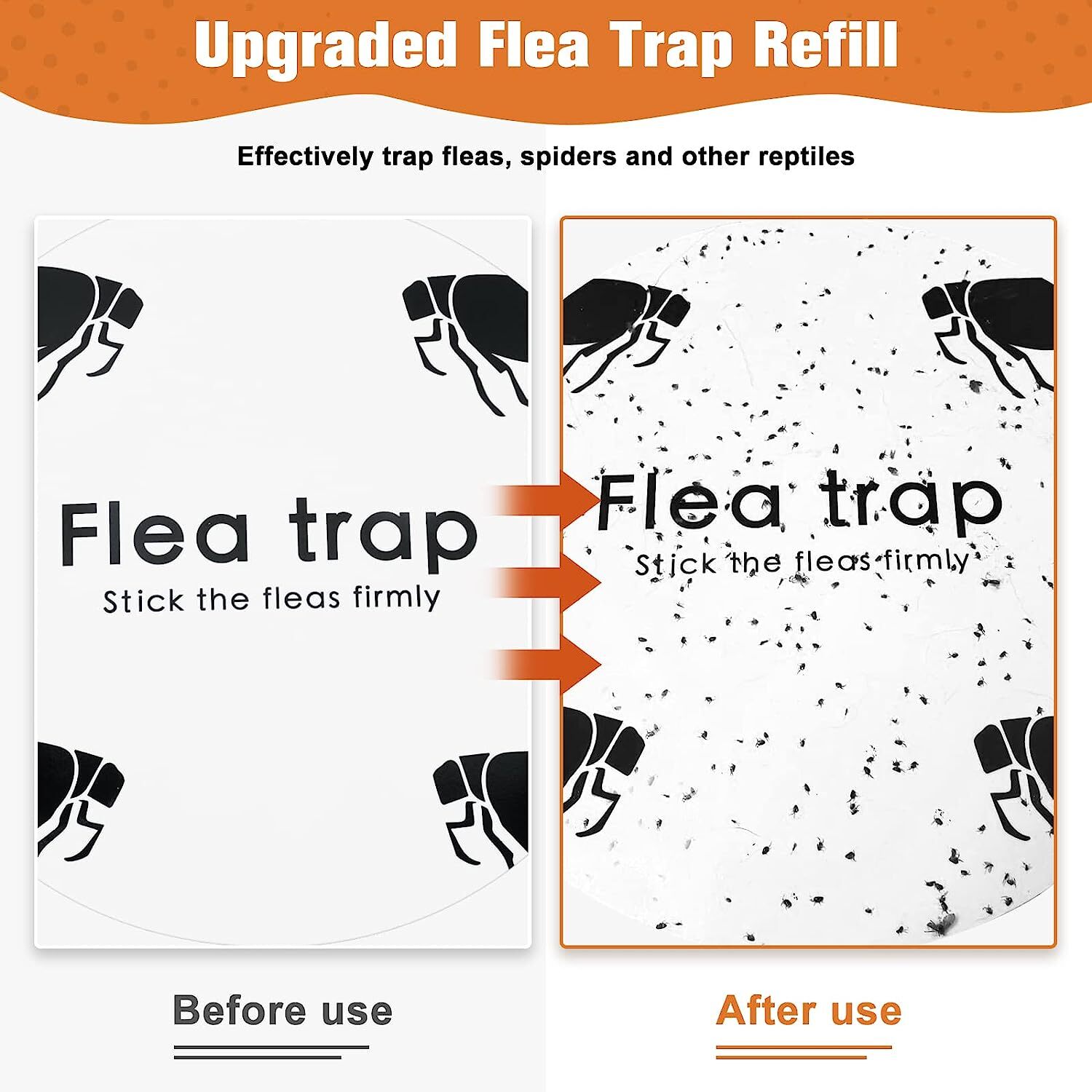 Flea Traps for Inside Your Home with 2 Sticky Disc & 2 Bulbs & 1 Electric Wires