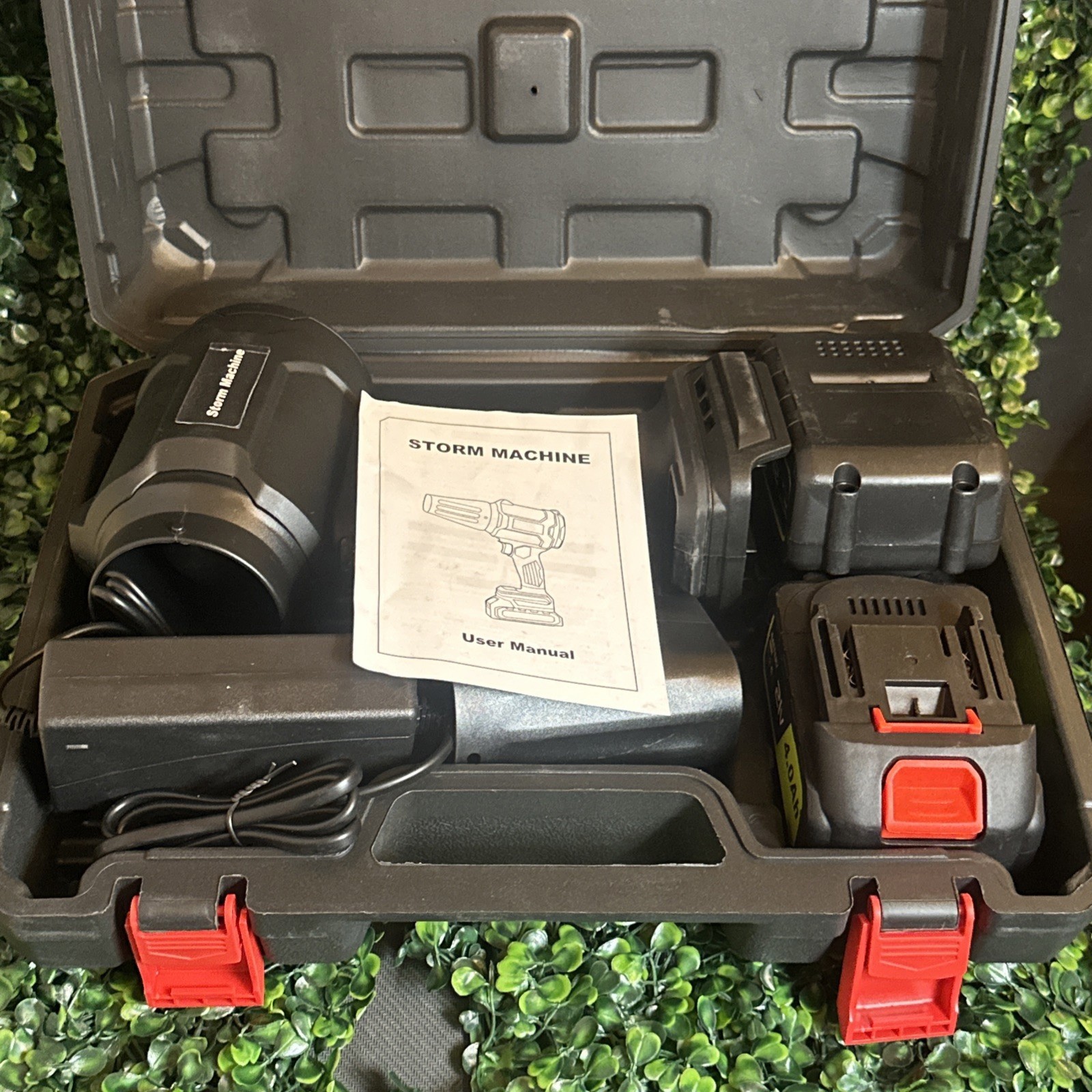 Electric Cordless Leaf Blower 500000RPM Handheld Leaf Blower 2 Battery & Charger