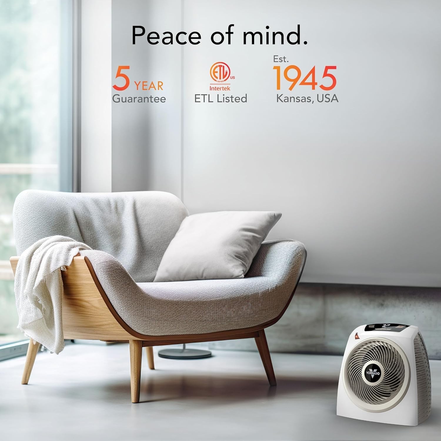 Vornado AVH10 Whole Room Vortex Space Heater 1500 Watt Automatic Climate Control