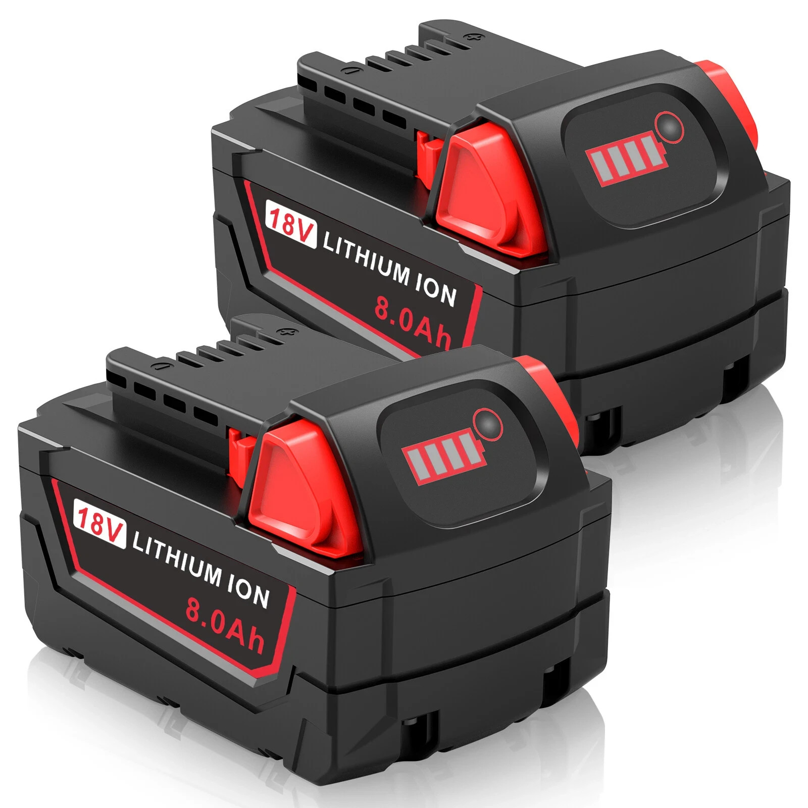 2PACK 8.0AH 18V Battery For Milwaukee For M18 Extended Capacity 48-11-1860 US