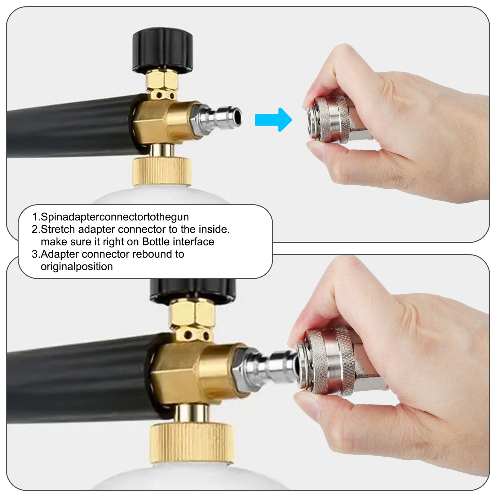 5000PSI Pressure Washer Quick Connect Fitting Stainless Steel 3/8″ Hose Adapter