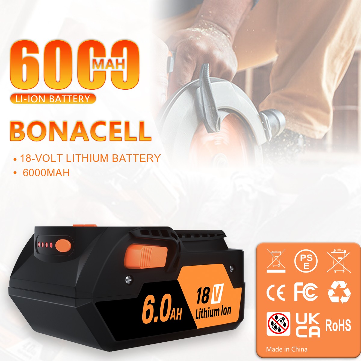 1/2PACKS For Ridgid 18V R840085 8.0Ah Lithium-ion Battery Rigid 18Volt R840087