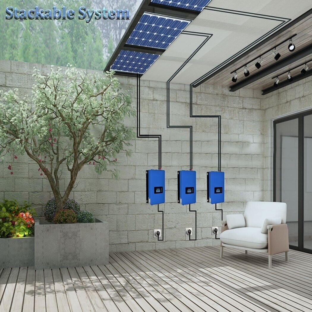 2000W Solar Grid Tie Inverter w/Limiter MPPT Pure Sine Wave DC45-90V fit for USA