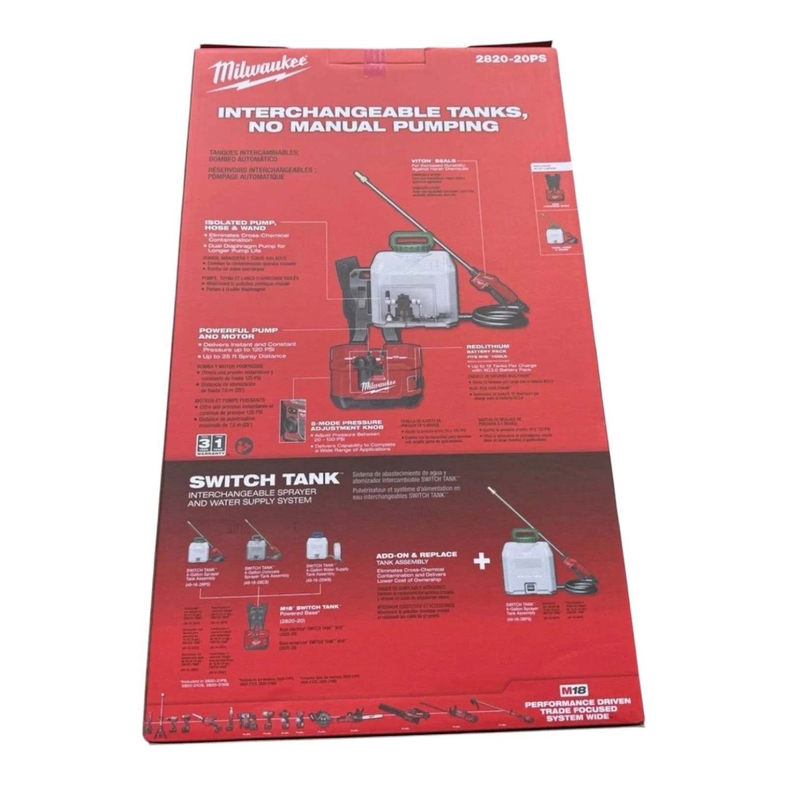 Milwaukee M18 Switch Tank Backpack Sprayer (2820-20PS)