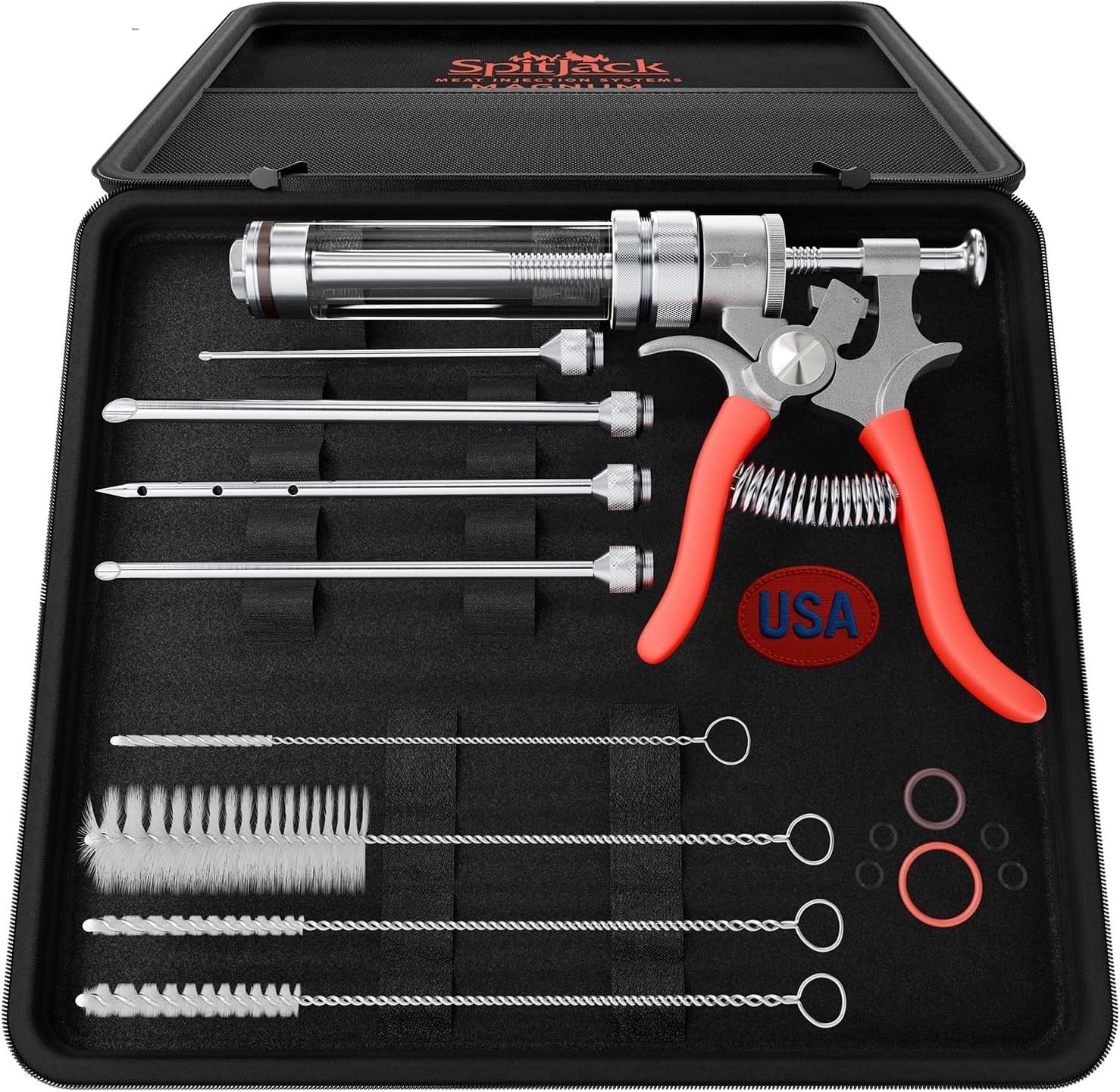 SpitJack Magnum BBQ Marinade Meat Injector, Made in USA, 4 Needles, MJ106 | P…
