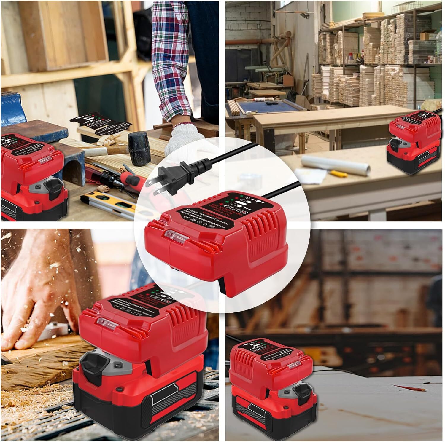 Battery Charger for Craftsman Battery 20V Portable 1/2 Size 20V Charger Travel