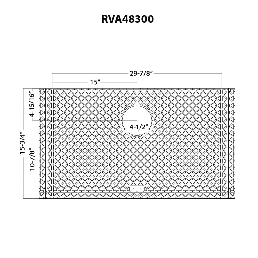 Silicone Bottom Rinse Grate Sink Mat for Roma RVH8300 and Roma Pro RVH8301 Si…