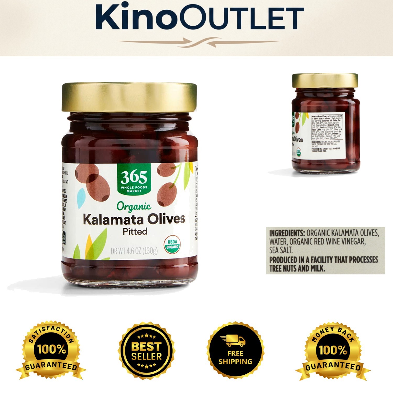 4.6 Oz Organic Kalamata Olives – Pitted, Certified & Greek Authenticity
