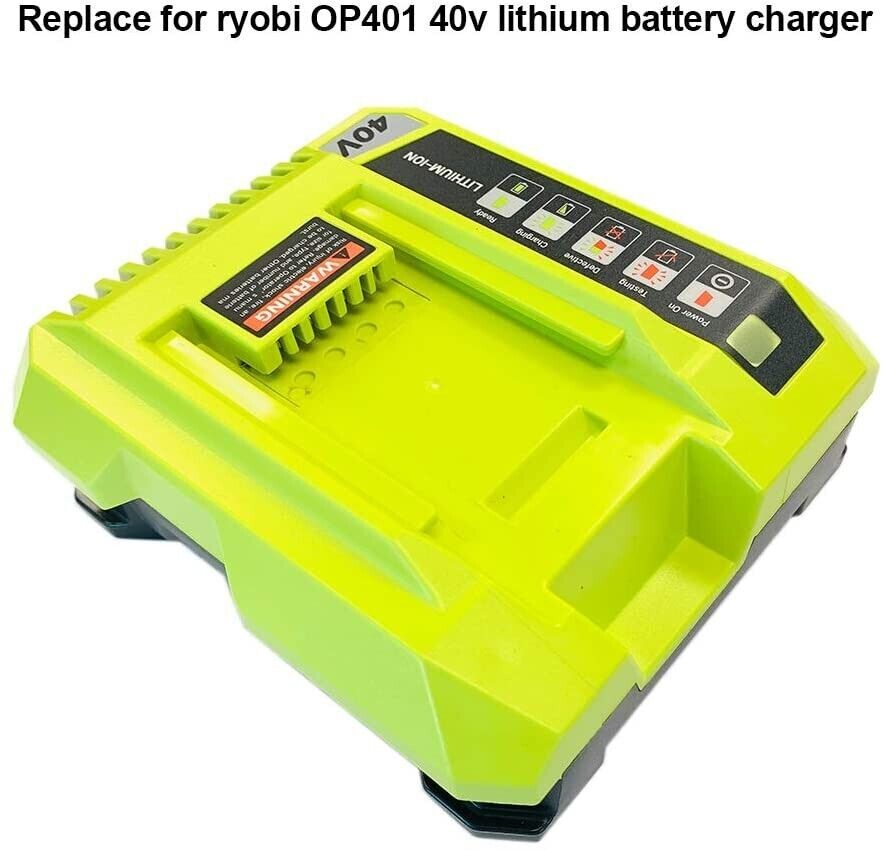 40V 8.0Ah Battery / Charger for Ryobi Lawn Mower OP4015 OP4050A Hedge Trimmer