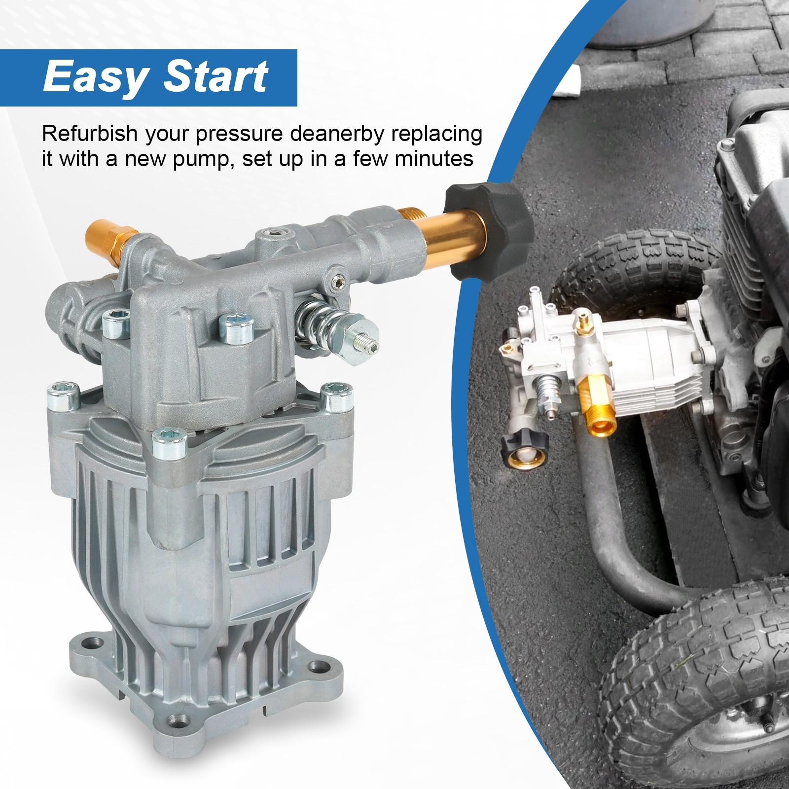 90028 Axial Cam Replacement Pressure Washer Pump Kit,3300 PSI,2.4 GPM