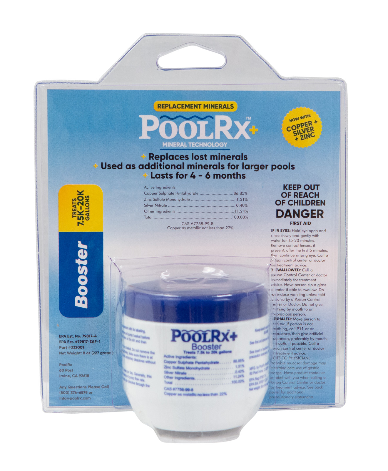 PoolRx Mineral Booster Chemical Swimming Pools 7.5k to 20k Gallons – Choose Size