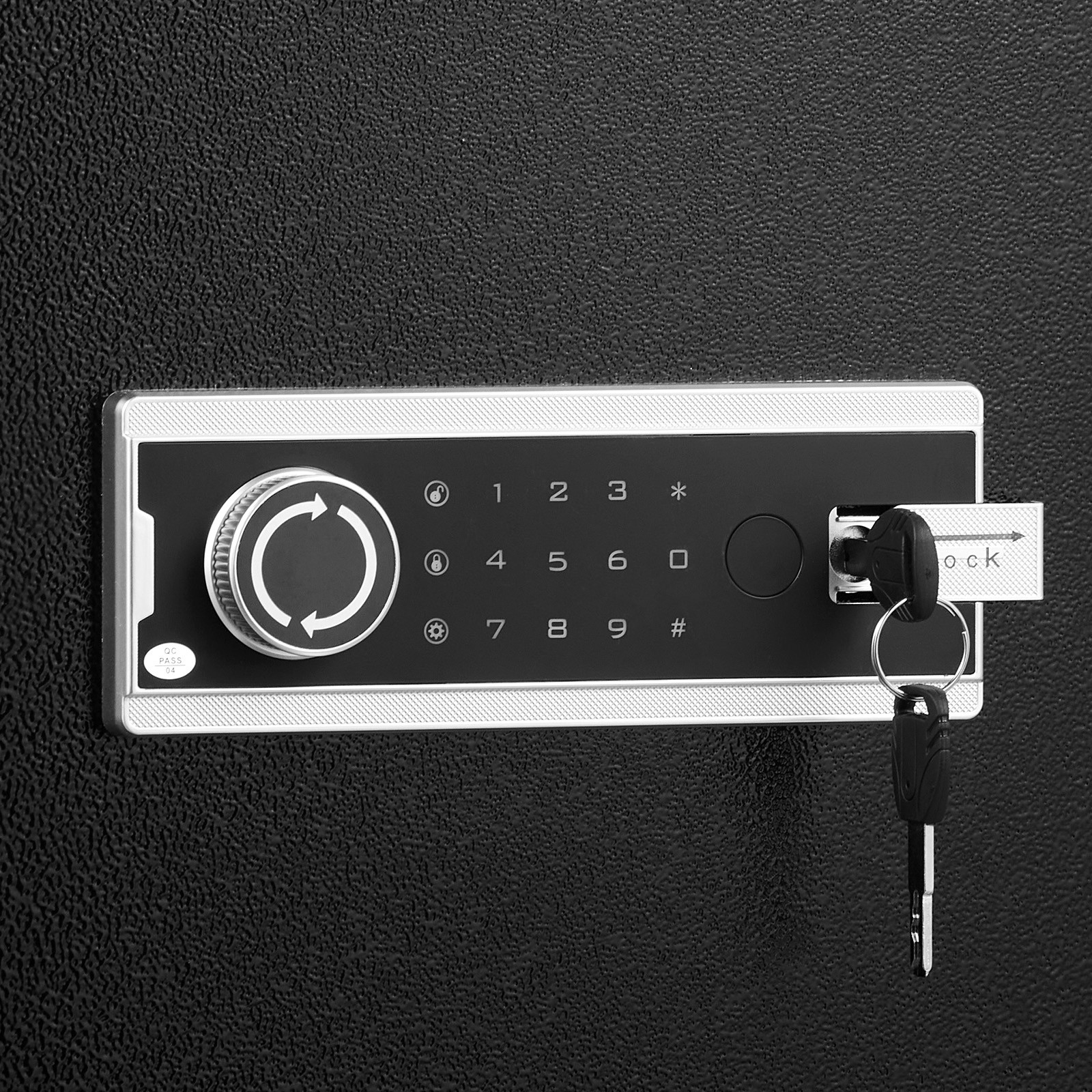 VEVOR Single Door 3.5 cu.ft Safe Box with Key Lock & Password LED Light Black
