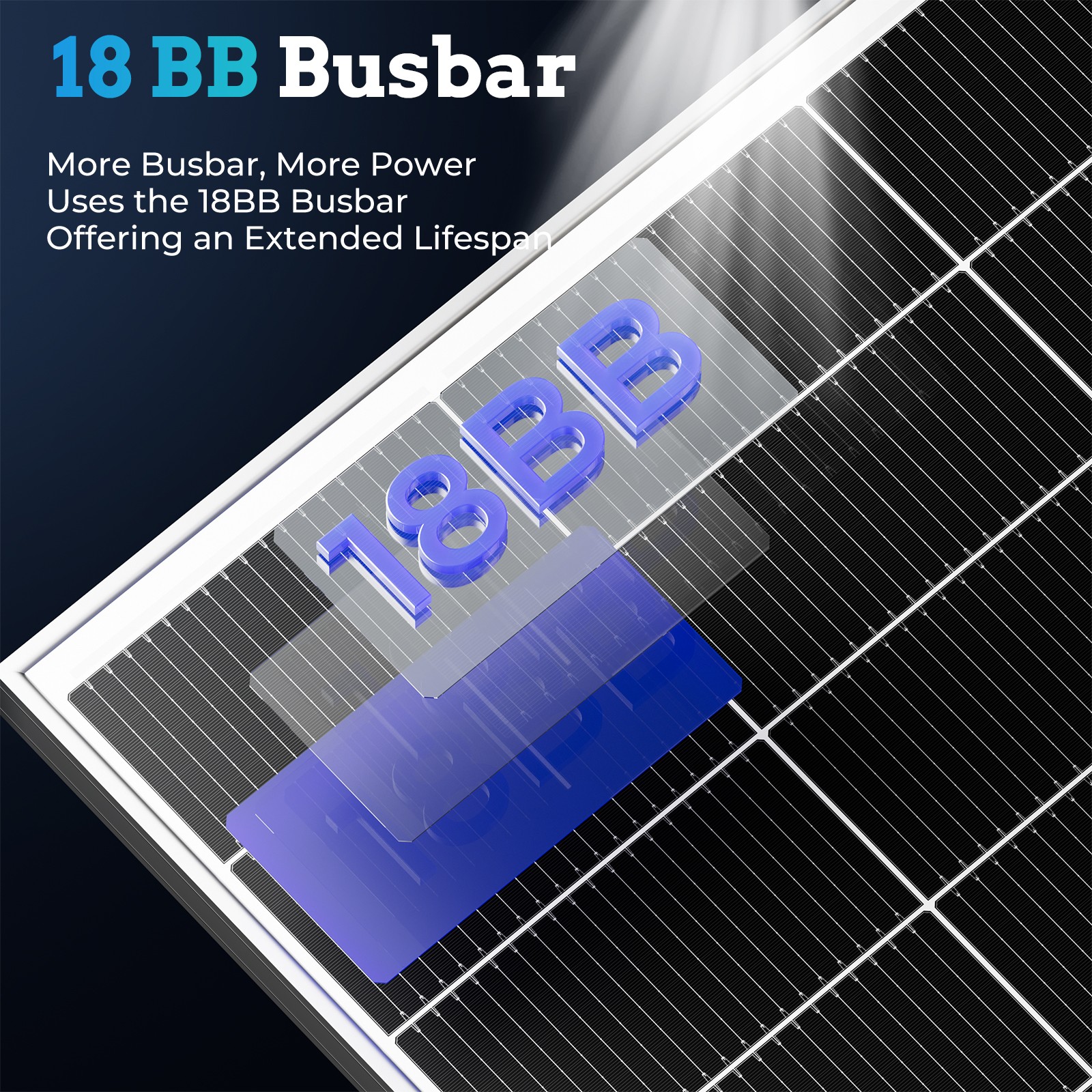 300W Solar Panel Mono 18BB N-Type Cell Power Charger Home Boat Off-Grid Battery