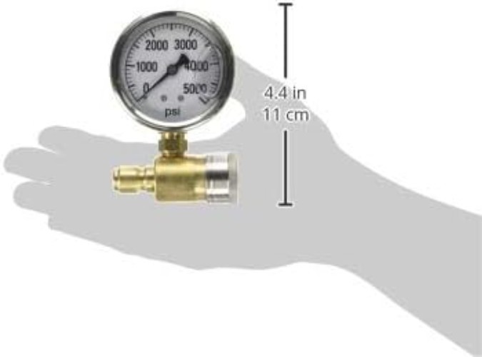 NorthStar Pressure Washer Pressure Gauge – 5000 PSI, 3/8in. Fitting