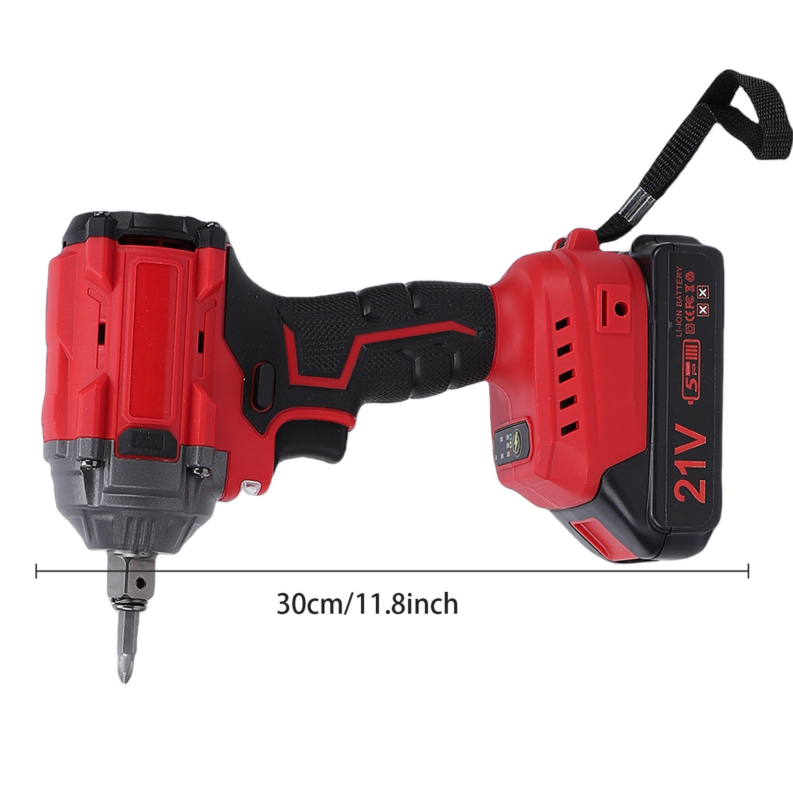 Cordless Impact Wrench and Impact Drill Set Dual 1.3Ah Batteries Speed Adjustabl