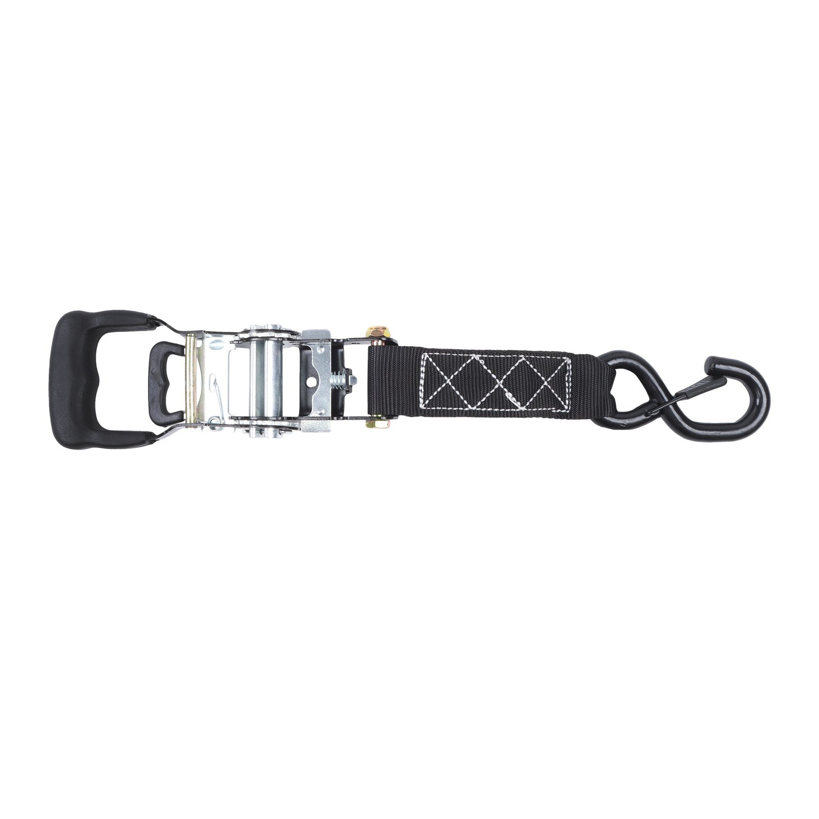 Steel Ratchet Strap 4 Pcs Black Fracture Strength 5208lbs 1.6in*8ft with S Hooks
