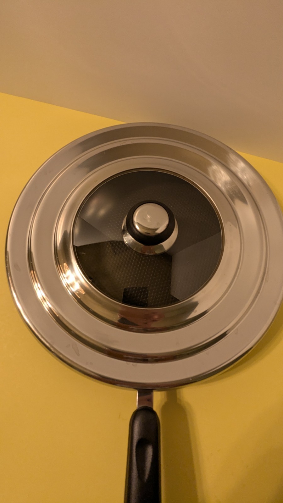 Brand ? Un-Flat SHALLOW Texture Coated 12″ Frypan & Lid. But Much Life Left