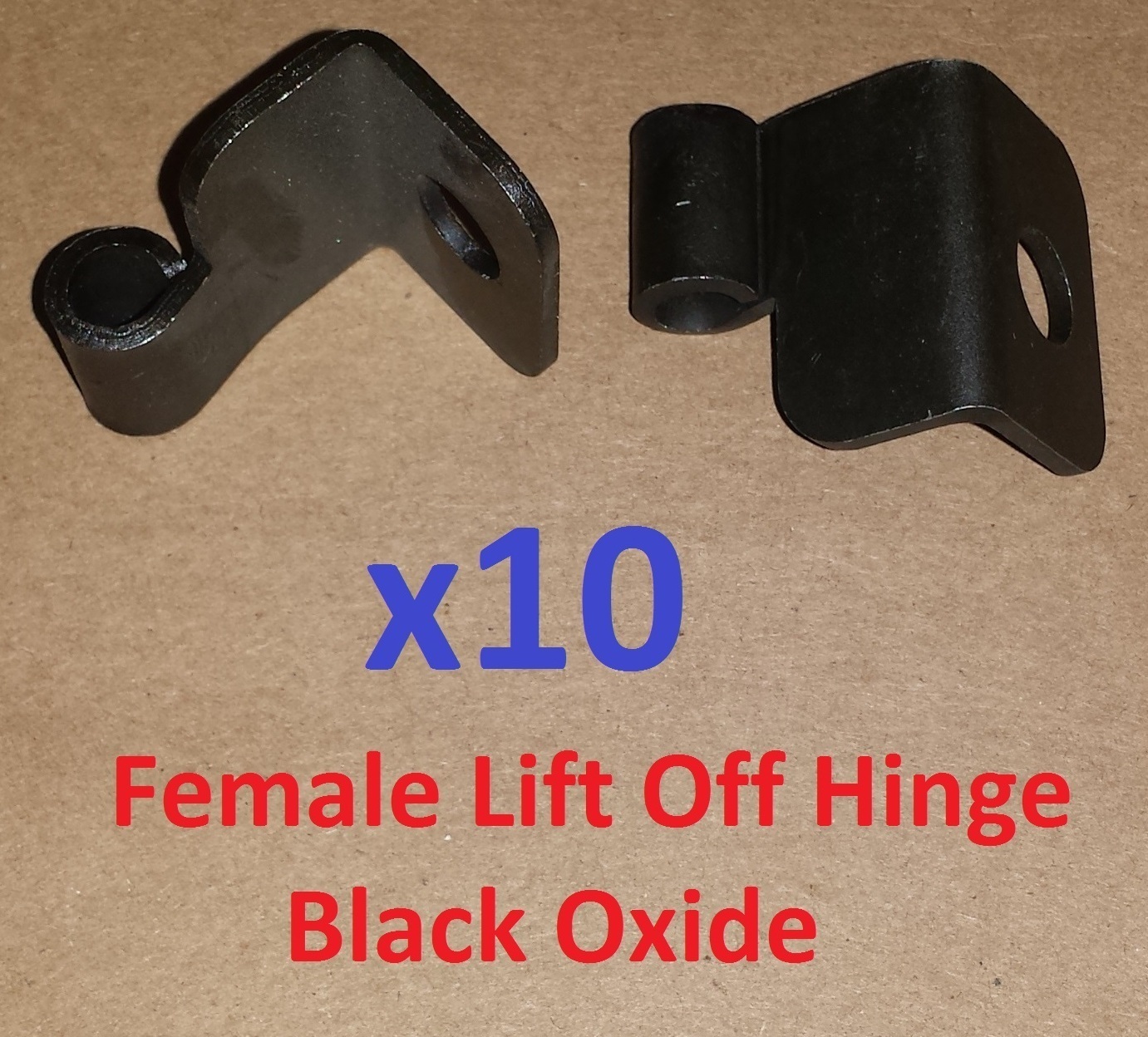 10 pc Black Oxide Female Lift Off/Slip Hinge Half Hole 90 Degree Bend Lot 220052