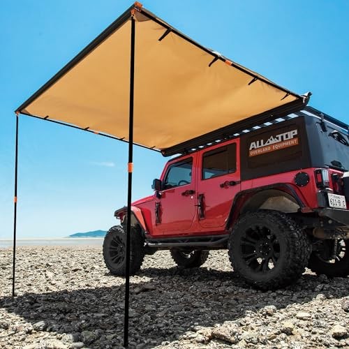 Vehicle Awning 4.6’x6.6′ Roof Rack Pull-Out Sun Awning, 4.6ft x 6.6ft, 30sq.ft