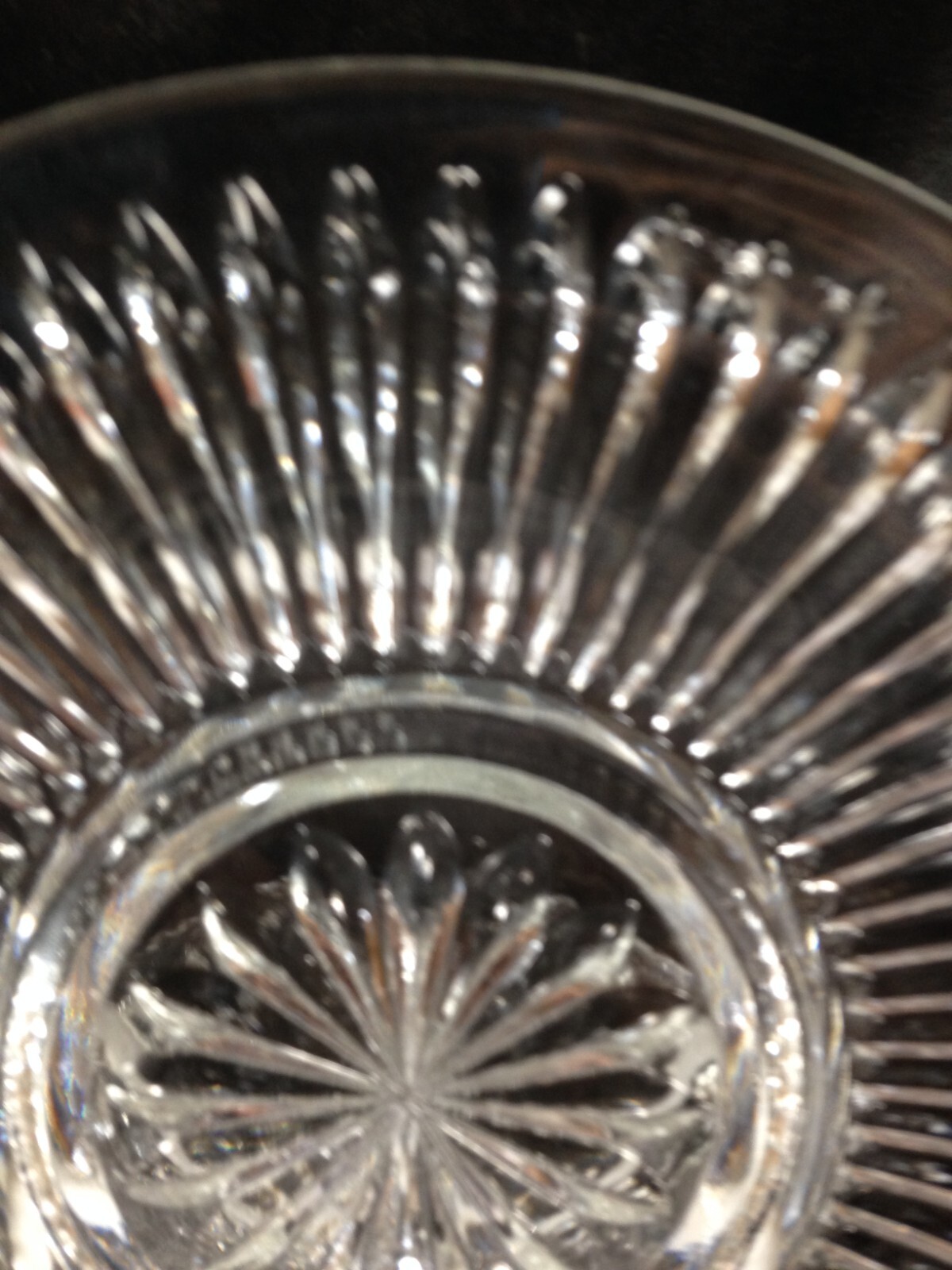 Set of 4 KIG Malaysia 6-7/8” Clear Glass Ribbed Star Plates