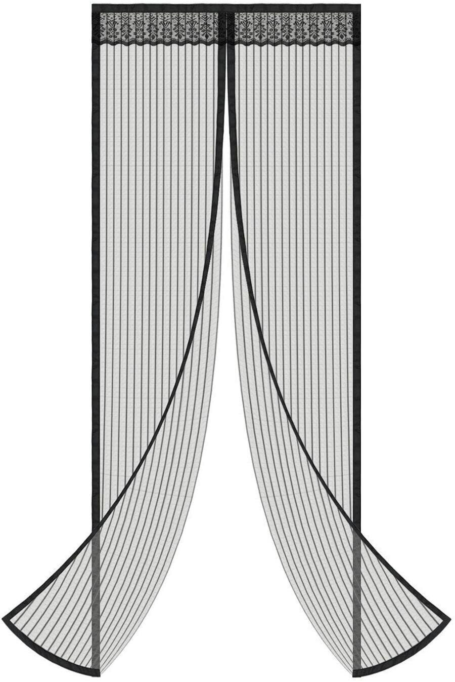 Magnetic Screen Door Mesh Curtain Durable Heavy Duty Mosquito Net Bug Hands Free