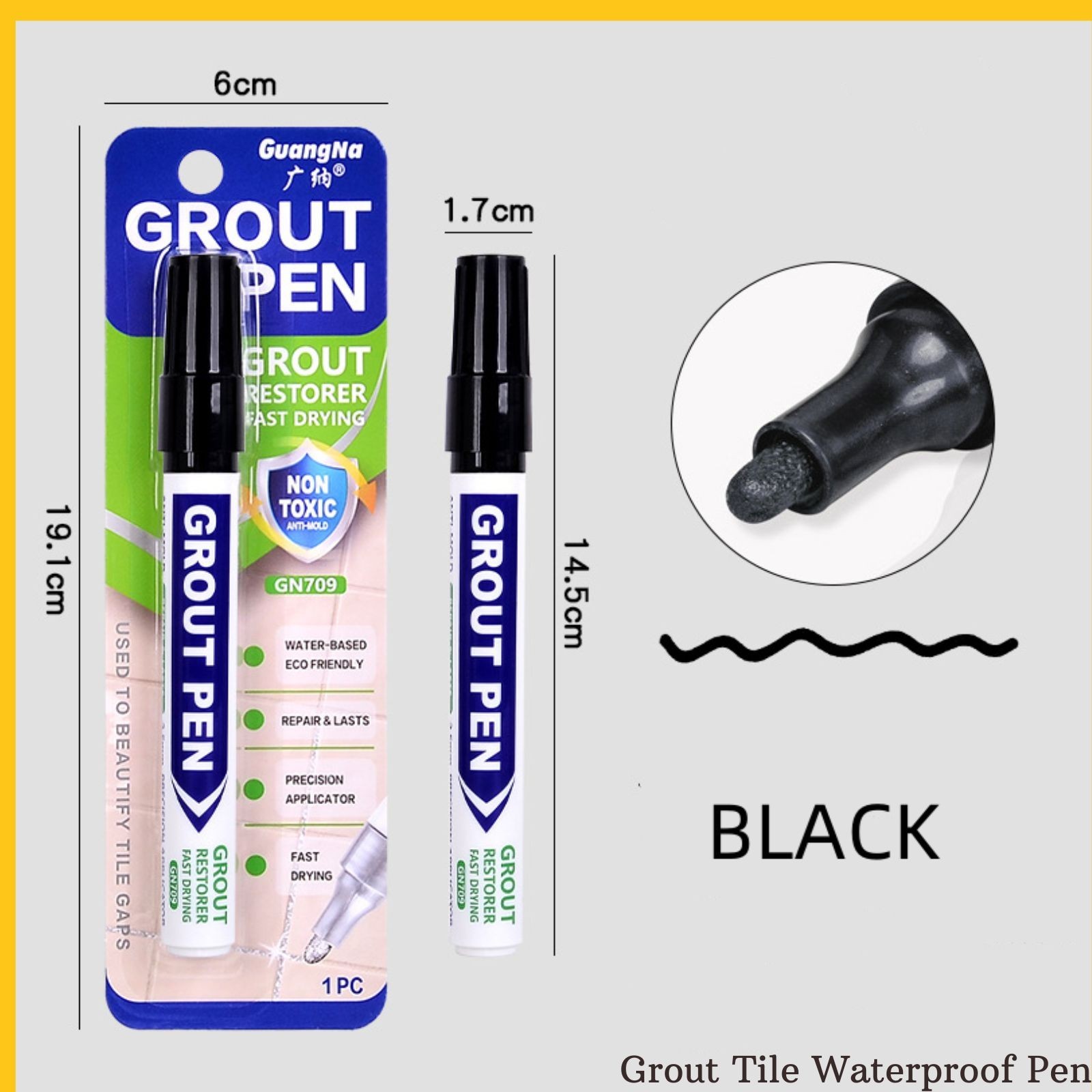 Waterproof Tile Grout Pen Repair Sealer Marker White 8 Colors Bathroom Kitchen