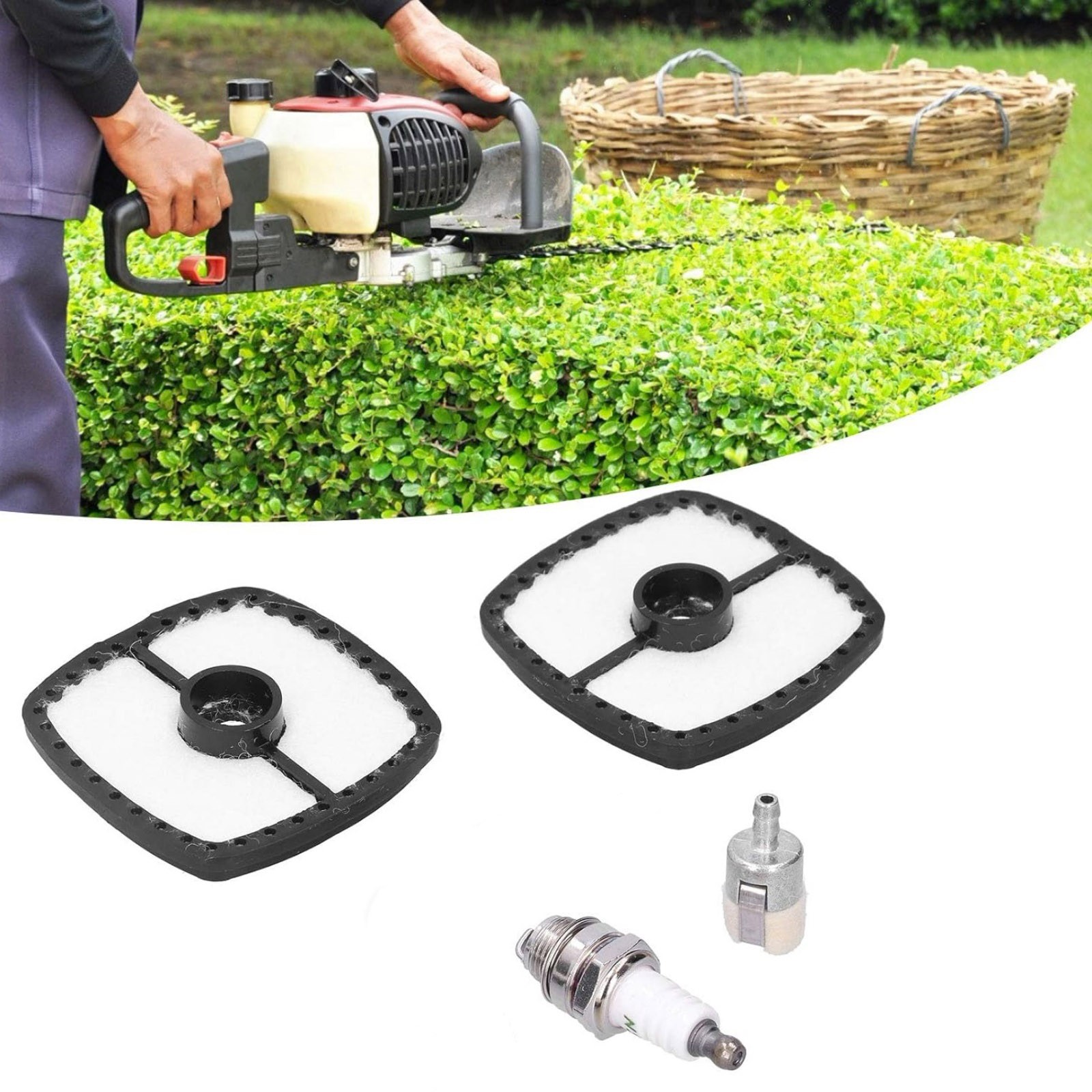 100% New Metal+Plastic OEM 90152 Lawn Mower Air Filter Tune Up Kit For Echo
