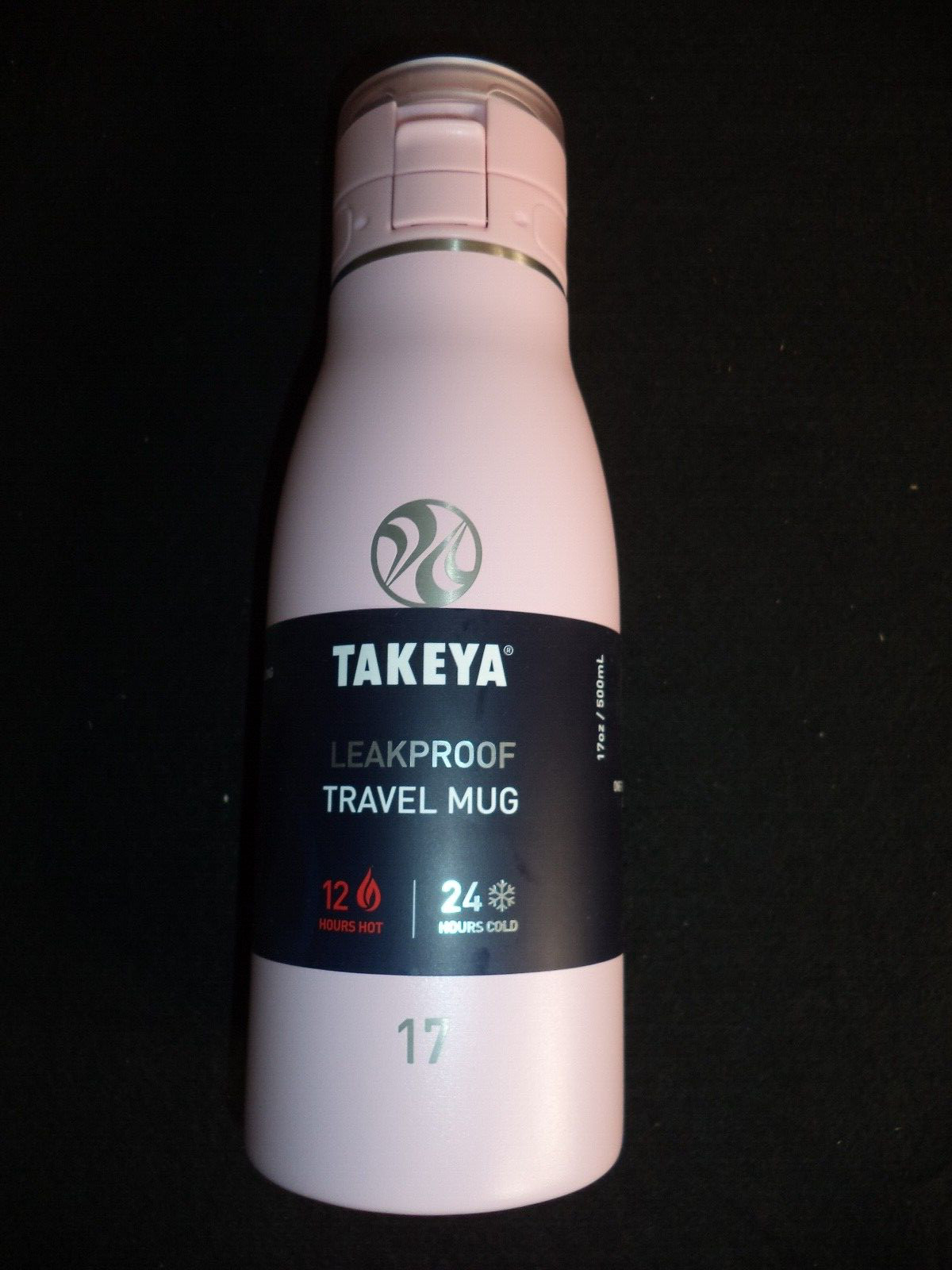 Takeya 17oz Insulated Stainless Steel Travel Mug Flip-Lock Spout Lid- Blush PINK