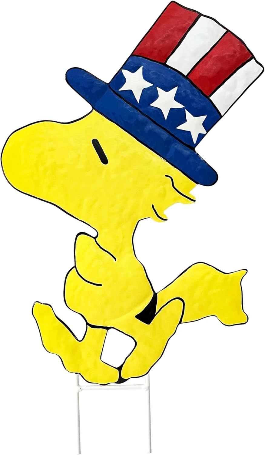 18IN Peanuts Metal Snoopy Woodstock Patriotic 4th of July Garden Indoor Outdoor