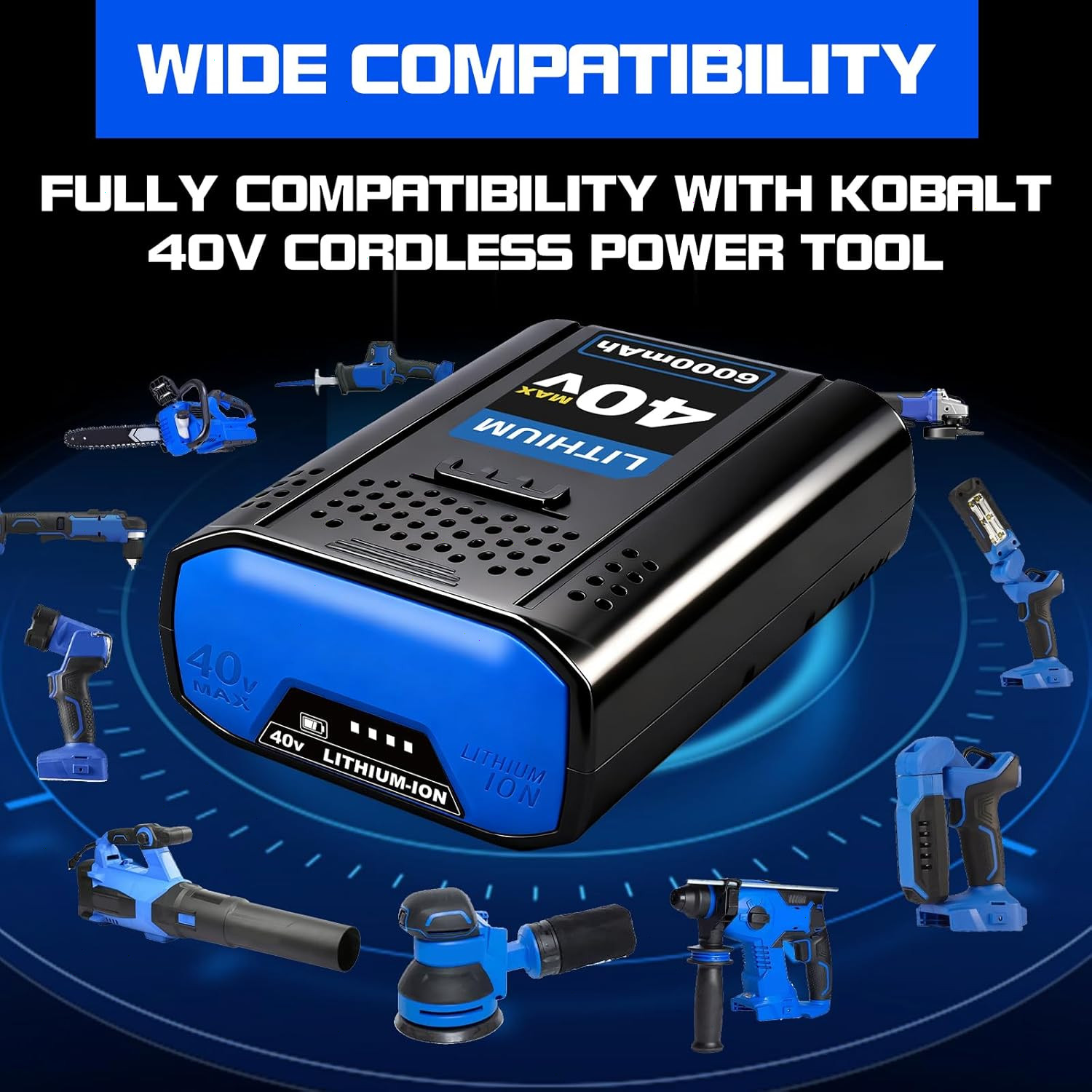 8000mAh For Kobalt 40V 8.0Ah Extended Run Li-Ion Battery KB440-03 KB540-06 NEW