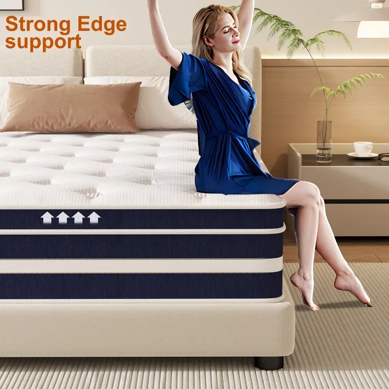 10 12 14” Gel Memory Foam&Spring Hybrid Mattres King Queen Full Twin In a Box