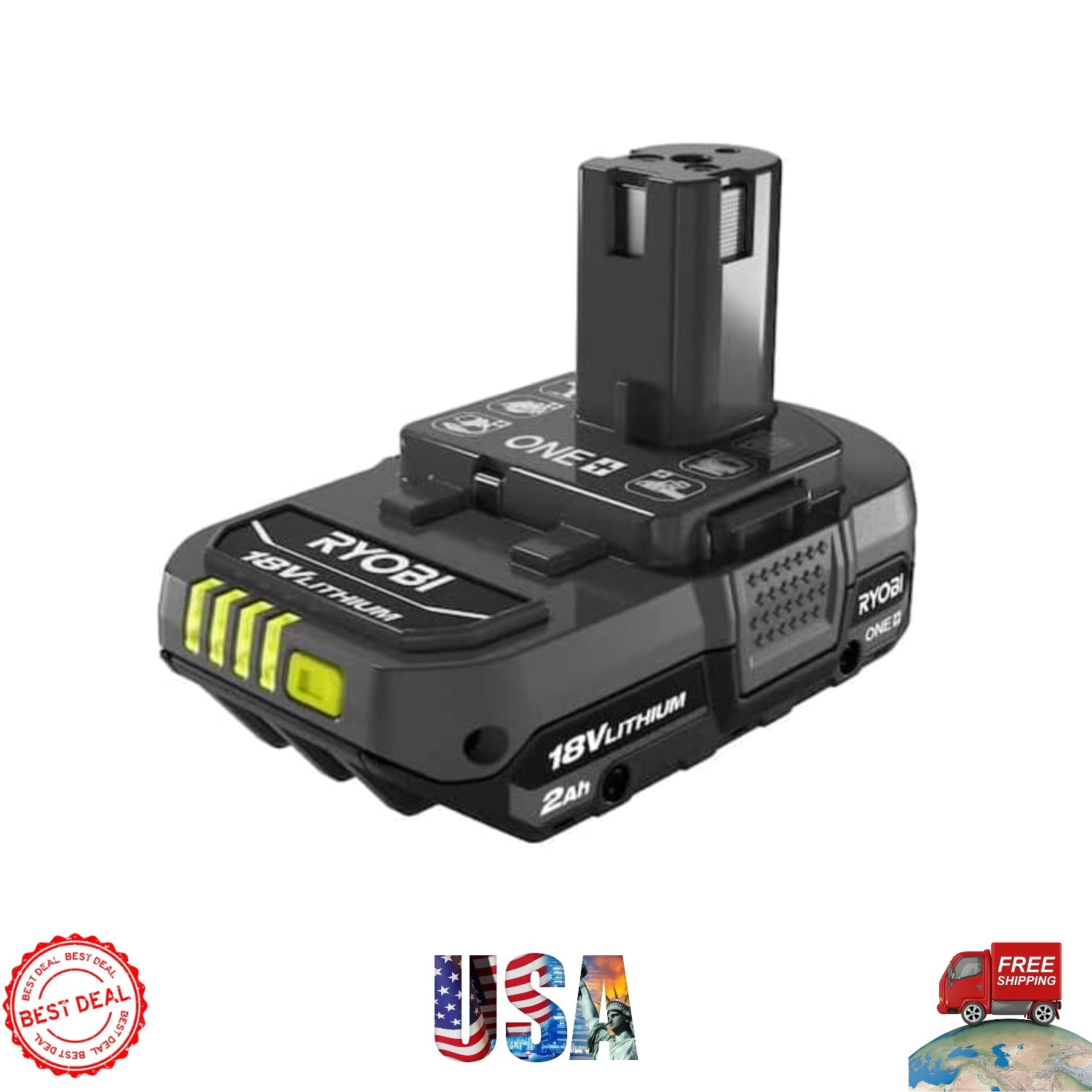 18V ONE+ 2.0 Ah Lithium-Ion Battery – Compact, Durable, High Runtime