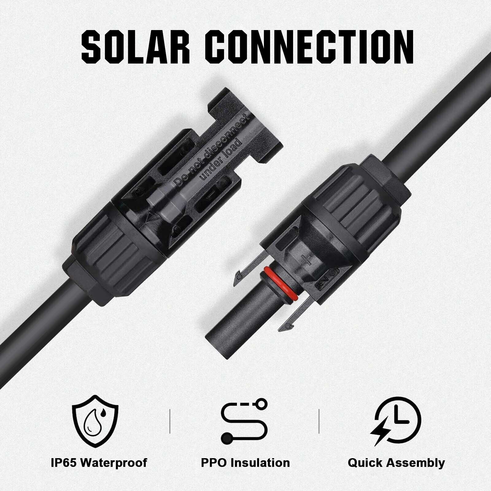 100W Solar Pane Kit 12V Battery Charger with MPPT Controller For Home RV Marine