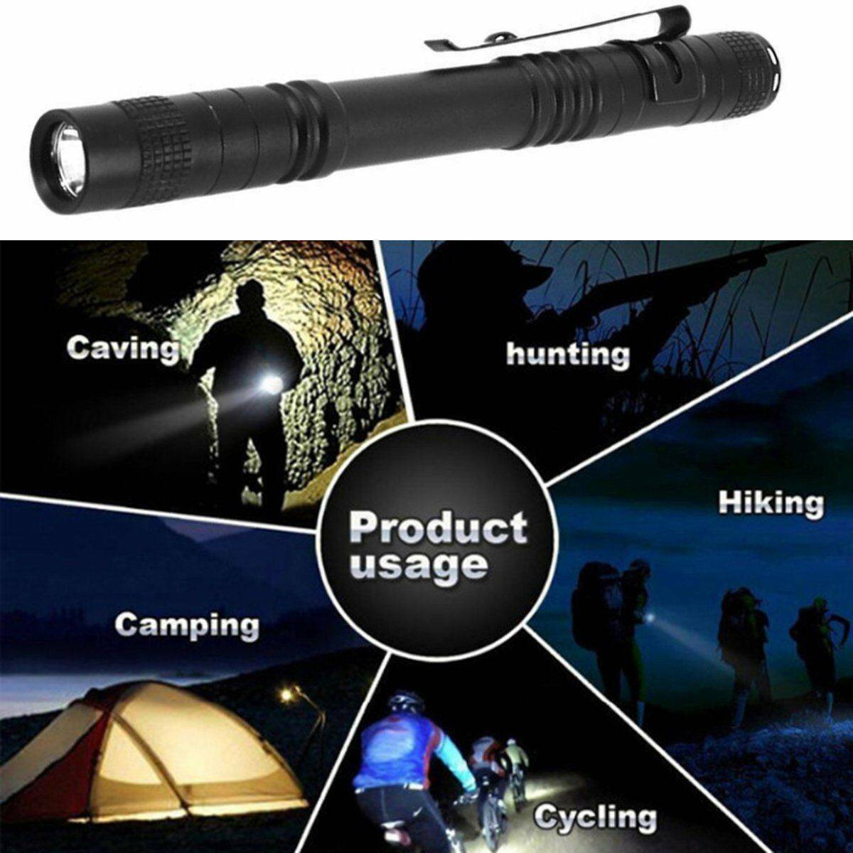 2x Tactical Flashlight Small LED Torch Light Mini Super Bright Penlight